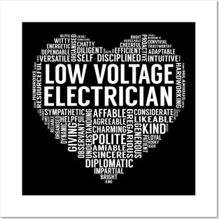 Low Voltage Electrician Heart Posters and Art